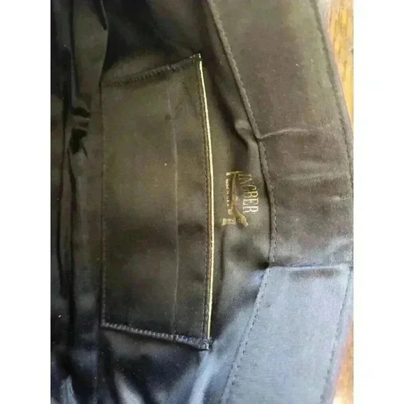 Ingber Bow Evening Clutch with‎ coin purse retro chic classic pleated 80s black - Picture 6 of 9